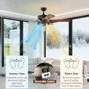 52" Ceiling Fan Light with Pull Chain and 5 Bronze Finished Reversible Blades