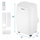 1 2000 BTU Portable Air Conditioner Multifunctional Air Cooler with Remote-White