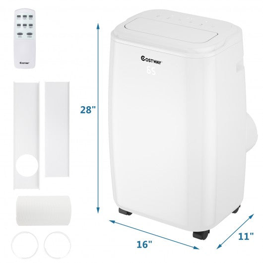 1 2000 BTU Portable Air Conditioner Multifunctional Air Cooler with Remote-White