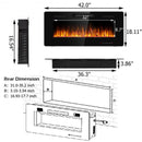 42 Inch Recessed Ultra Thin Wall Mounted Electric Fireplace