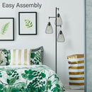 67" Industrial 3-Light Floor Lamp Tree