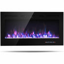 40-Inch Electric Fireplace Recessed Wall Mounted with Multicolor Flame