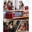 Portable Countertop Ice Maker Machine with Scoop-Red