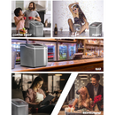Portable Countertop Ice Maker Machine with Scoop-Silver