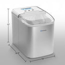 26 lbs Countertop LCD Display Ice Maker with Ice Scoop