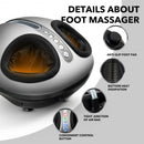 Foot Massager Machine with Heat and Calf Air Bag-Black