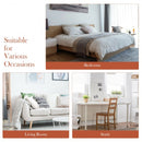 Multifunctional Wood Floor Light with 6 Hooks and E26 Lamp Holder for Living Room Bedroom Hallway