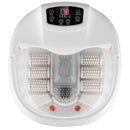 Foot Spa Tub with Bubbles and Electric Massage Rollers for Home Use-White