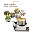 Ceramic Infrared Countertop Stove with Temperature Control and Insulated Cool Handles