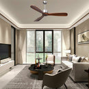 52" Modern Brushed Nickel Finish Ceiling Fan with Remote Control