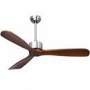 52" Modern Brushed Nickel Finish Ceiling Fan with Remote Control