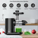 Horizontal Slow Masticating Extractor Juicer with Brush-Black