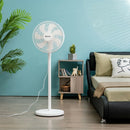 16" Oscillating Pedestal 3-Speed Adjustable Height Fan with Remote Control-White