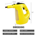 1400W Multipurpose Pressurized Steam Cleaner With 17 Pieces Accessories-Yellow