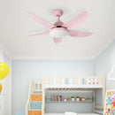 42 Inch Kid Ceiling Fan with LED Light and Color Temperature Remote Control-Pink