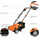 12Amp Corded Scarifier 13” Electric Lawn Dethatcher with 40L Collection Bag -Orange