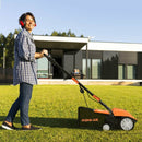 12Amp Corded Scarifier 13” Electric Lawn Dethatcher with 40L Collection Bag -Orange