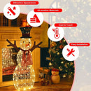 Indoor-Outdoor Christmas Lighted Snowman Decorations with Pre-Lit 80 Lights