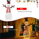 Indoor-Outdoor Christmas Lighted Snowman Decorations with Pre-Lit 80 Lights