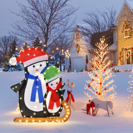 Lighted Standing Penguins Christmas Decoration