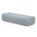 Yoga Bolster Pillow with Washable Cover and Carry Bag-Gray