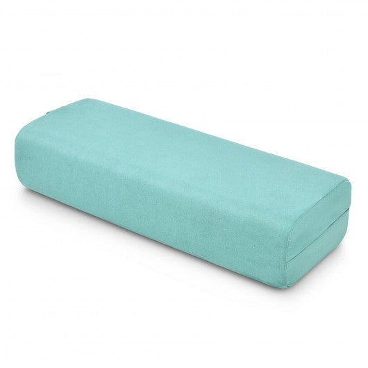 Yoga Bolster Pillow with Washable Cover and Carry Bag-Green