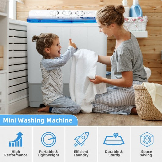 2-in-1 Portable Washing Machine and Dryer Combo-Blue