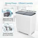 Portable Washing Machine 20lbs Washer and 8.5lbs Spinner with Built-in Drain Pump-Gray