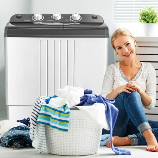 Portable Semi-Automatic Twin-tub Portable Mini Washing Machine