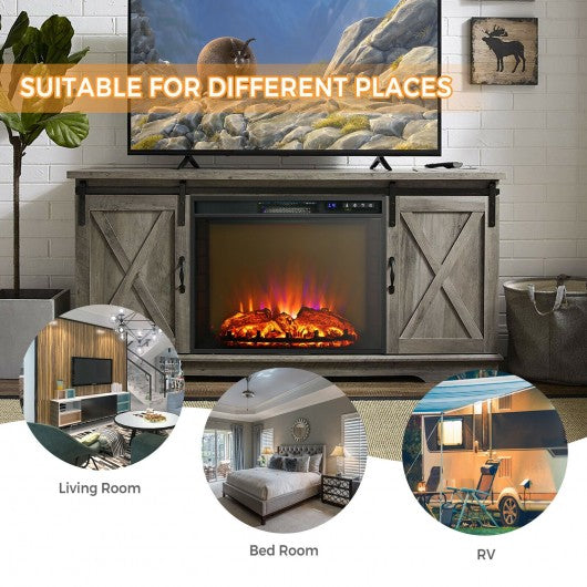 26 Inch Recessed Electric Fireplace heater W- Remote Control 750W-1500W