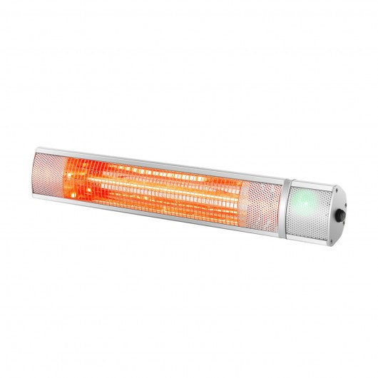 1500W Outdoor Electric Patio Heater with Remote Control-Silver