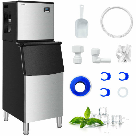 353LBS-24H Split Commercial Ice Maker with 198 LBS Storage Bin