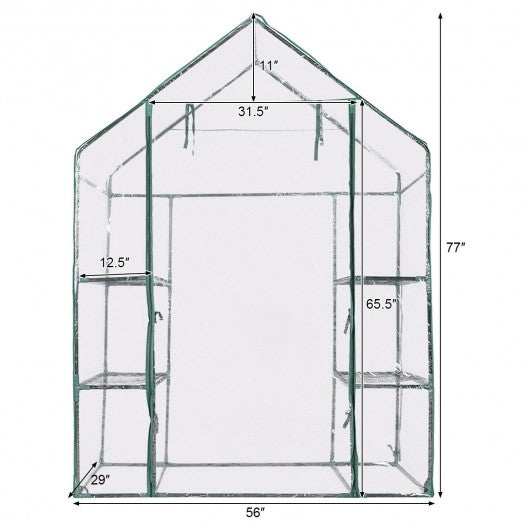 Portable Outdoor 4 Shelves Greenhouse