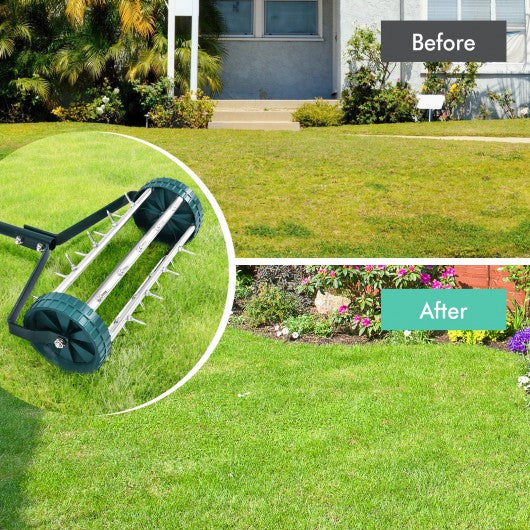 18-inch Garden Heavy Duty Rotary Push Tine for Soil Aeration