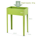 24.5" x 12.5" Outdoor Elevated Garden Plant Flower Bed