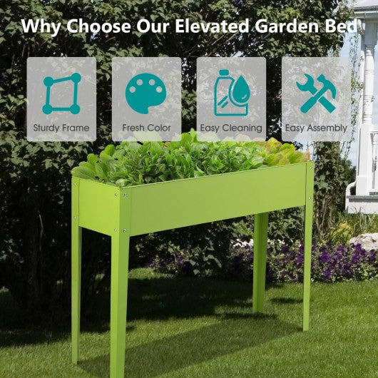 40" x 13" Outdoor Elevated Garden Plant Flower Bed