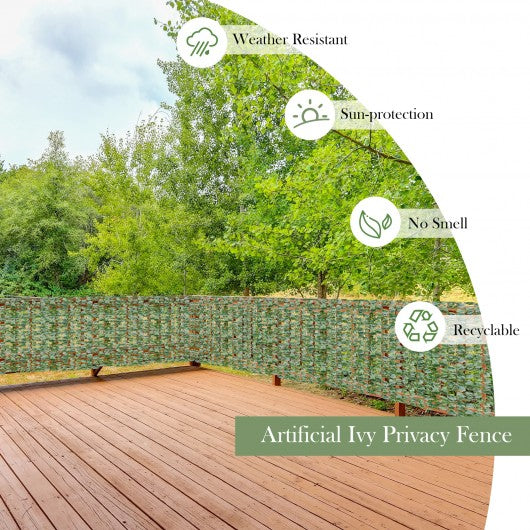 Faux Ivy Leaf Decorative Privacy Fence-59" x 118"