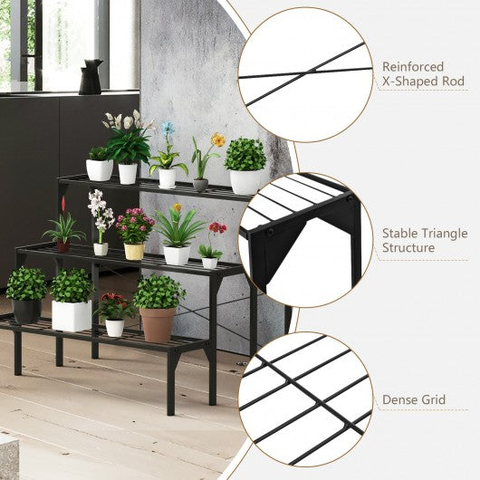 3 Tier Outdoor Metal Heavy Duty Modern for Multiple Plant Display Stand Rack