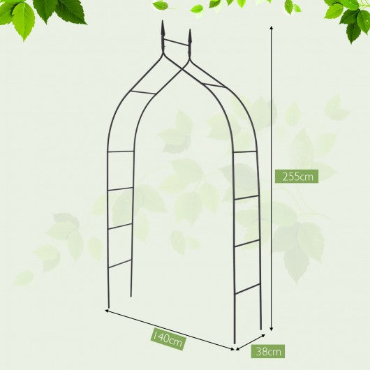 8' 4" x 4' 7" Gothic Steel Rose Arch