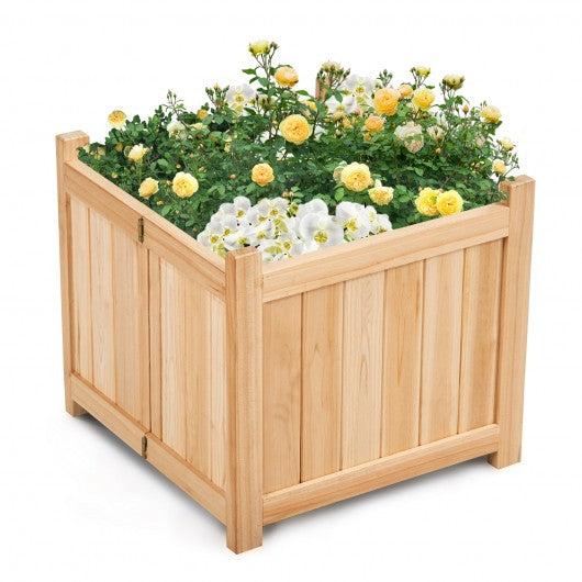 Patio Lawn Folding Garden Square Wood Flower Planter Box