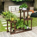 Solid Wood Plant Stand Multi-Tier Flower Pot Holder Indoor-Outdoor