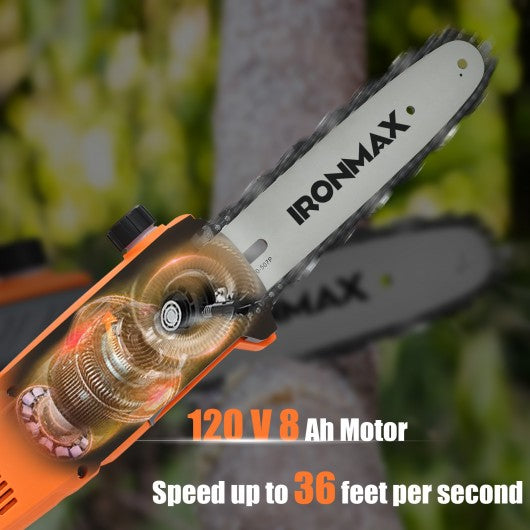 10-8-Inch Power Pole Saw for Outdoor Tree Trimming-8'