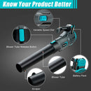 Electrical Cordless Leaf Blower with Battery and Charger-Gray