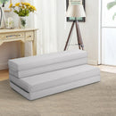 4" Tri-Fold Sofa Bed Foam Mattress with Handles-Full Size