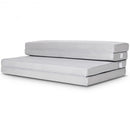 4" Tri-Fold Sofa Bed Foam Mattress with Handles-Queen Size