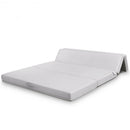 4" Tri-Fold Sofa Bed Foam Mattress with Handles-Queen Size
