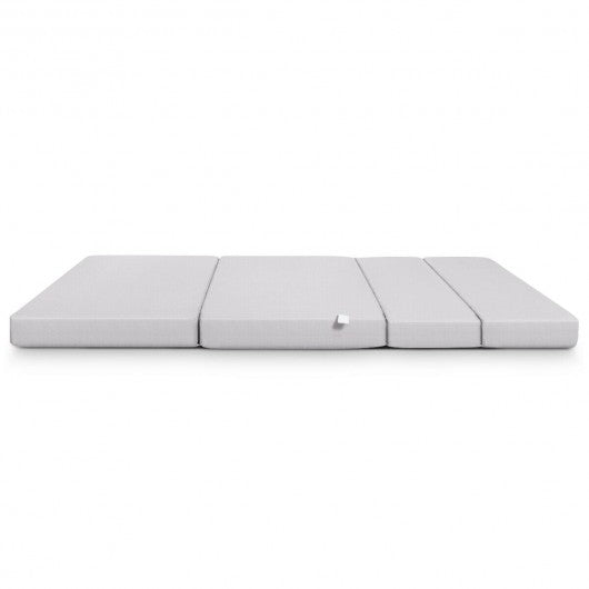 4" Tri-Fold Sofa Bed Foam Mattress with Handles-Twin size