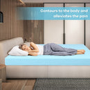 3" Gel-Infused Cooling Bed Topper for All-Night Comfy-75 x 54 inch