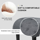 Upholstered Tufted Lounge Chair with Wood Leg-Dark Gray