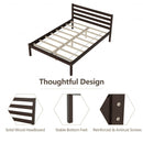 Full Size Bed frame Foundation with Solid Wooden Slat Suppor